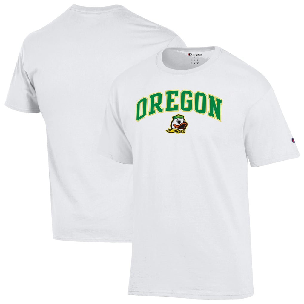 Oregon Ducks Champion Arched Logo T-Shirt - White